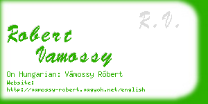 robert vamossy business card