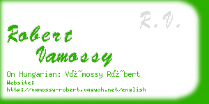 robert vamossy business card